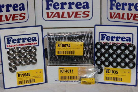 Ferrea F20C F22C S2000 90lbs Dual Spring, Retainer & Titanium Kit KT4011