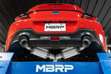 MBRP 3" Dual Split Rear Cat Back w/Burnt End Tips-T304 for 13-22 Subaru BRZ