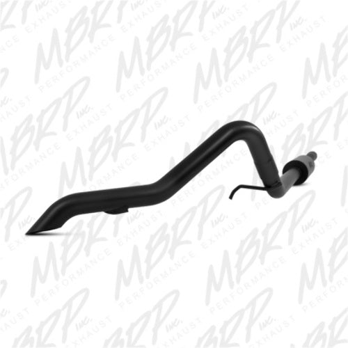 MBRP V6 Cat Back Single Rear Exit Black Exhaust for 12 Jeep Wrangler/Rubicon