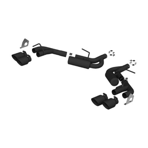 MBRP 2.5in BLK NPP Dual Axle Back Exh w/4in Dual Wall Tips for 16-19 Chev Cam V6