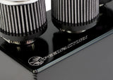 SpeedFactory Racing Black Edition 3‑Filter Oil Catch Can – Battery Tray Mount