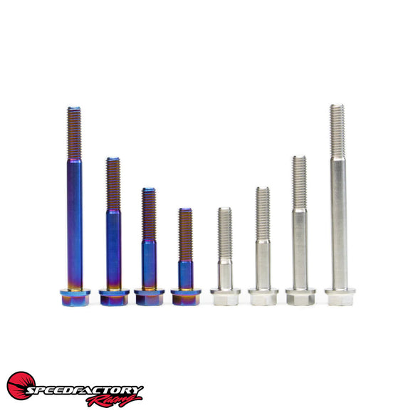 SpeedFactory M8×1.25 Titanium Transmission Case Bolt – Raw or Burnt (Single)