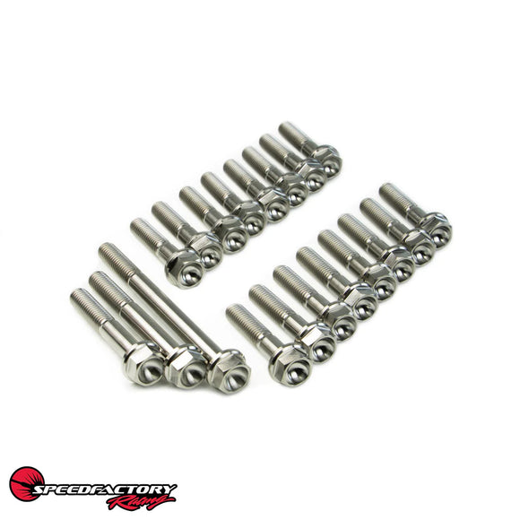 SpeedFactory Racing Titanium Transmission Case Bolt Kit RAW H/F Series FWD