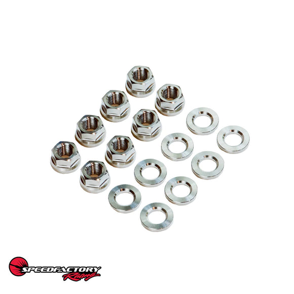 SpeedFactory Racing Titanium Upper Shock / Strut Hardware Kit Raw