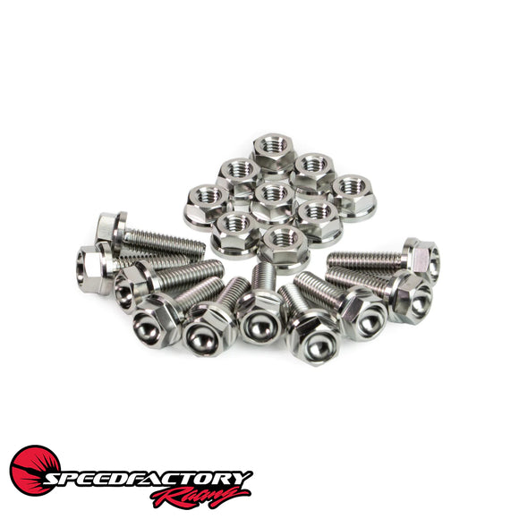 SpeedFactory Racing Titanium Oil Pan Hardware Kit for B D H F-Series -RAW