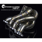 SpeedFactory Racing Forward Facing B-Series Outlaw Turbo Manifold T4 Divided / -Tial 60mm