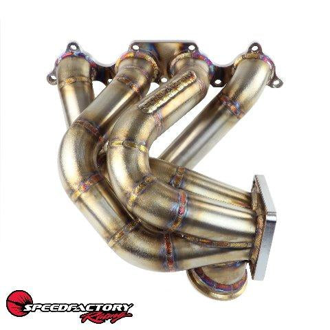 SpeedFactory Racing Forward Facing B-Series Outlaw Turbo Manifold T4 Divided / 60mm Turbosmart