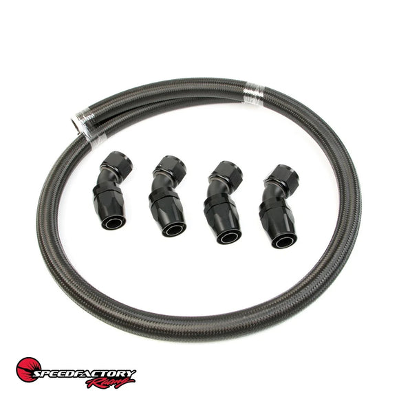 SpeedFactory Racing Tucked Radiator -16 AN Hose & Fitting Kit For B/D/F/H-Ser