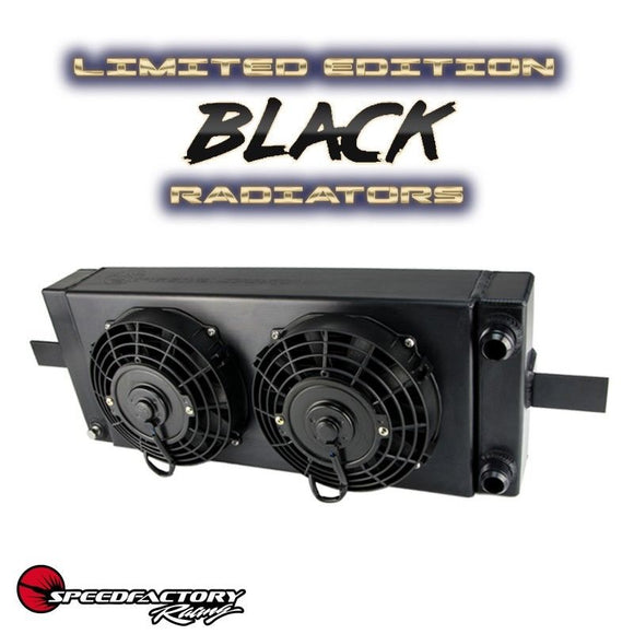 SpeedFactory Racing Limited Edition Anodized Black Tucked Radiator B/D/F/H -16AN SF-06-054