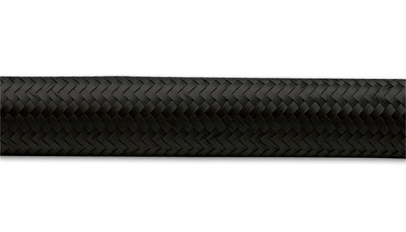 Vibrant -8 AN Black Nylon Braided Flex Hose (10 foot roll)